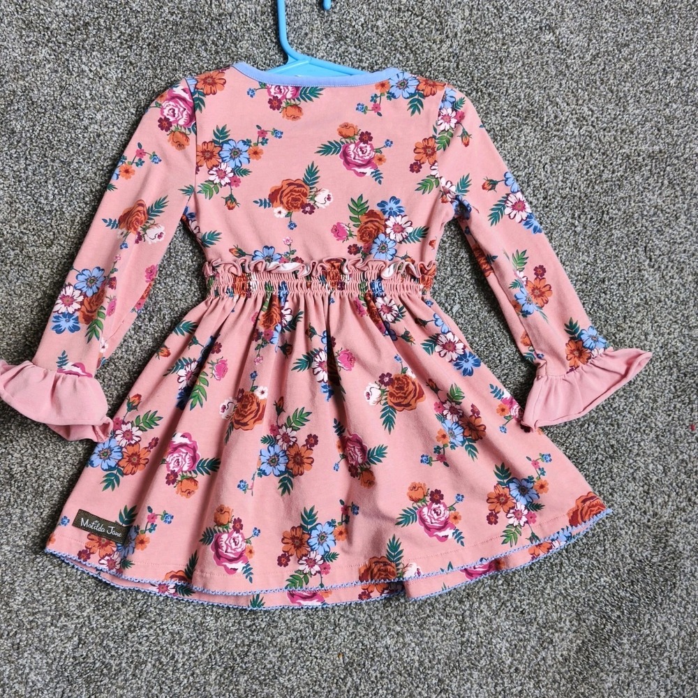 Matilda Jane Girls Dress Lot Size 2 Floral Red‎ Boho Ruffle Boutique - Picture 11 of 12
